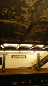 Crappy ceiling on the Broadway station