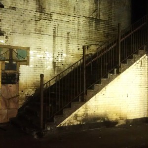 A run-down stairway out of use in Chambers Station: Spooky or beautiful?