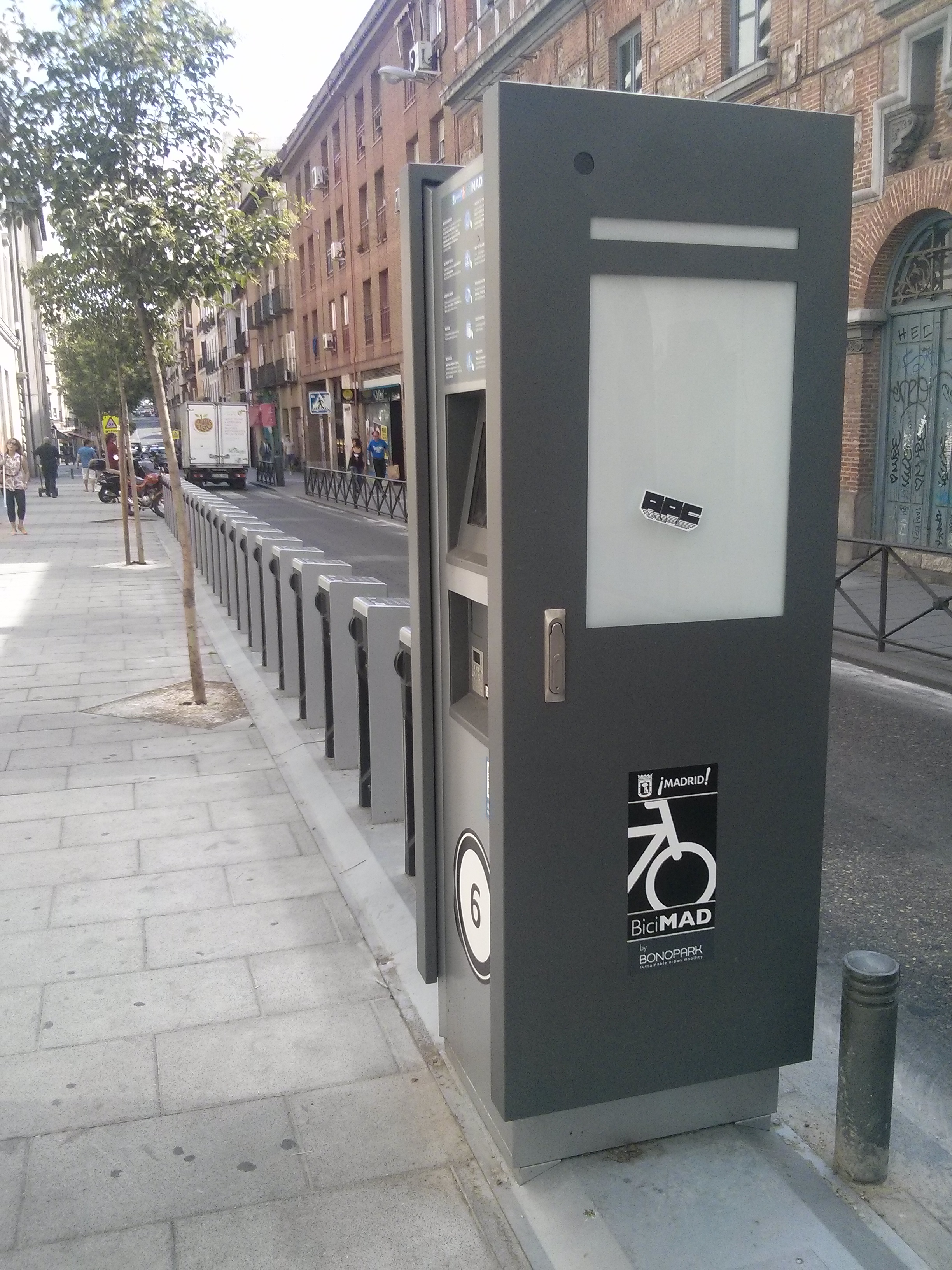 One of the Many Bici Mad- Bike Rental Stations (Picture by Author)