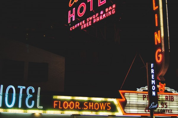 Older hotels featuring floor shows in Downtown Las Vegas (Photo: Adam Nowek)