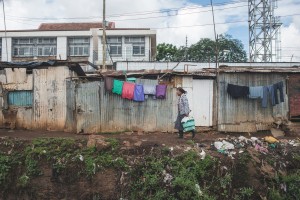 Laundry drying in Kibera (Photo: Adam Nowek)