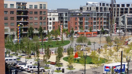 Jamison Square- A centerpiece of the Pearl District’s gentrification plan. Photo by Westin Portland